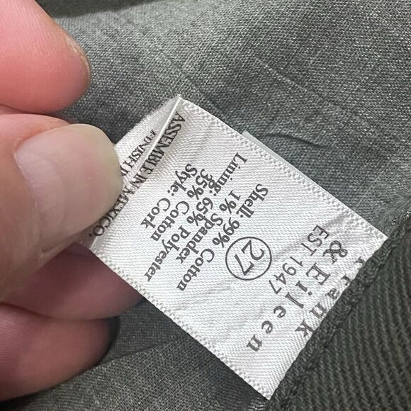 FRANK & EILEEN Cork Everyday Straight Leg Jeans Size 27 Olive Green NEW Wax Coat - Picture 8 of 12